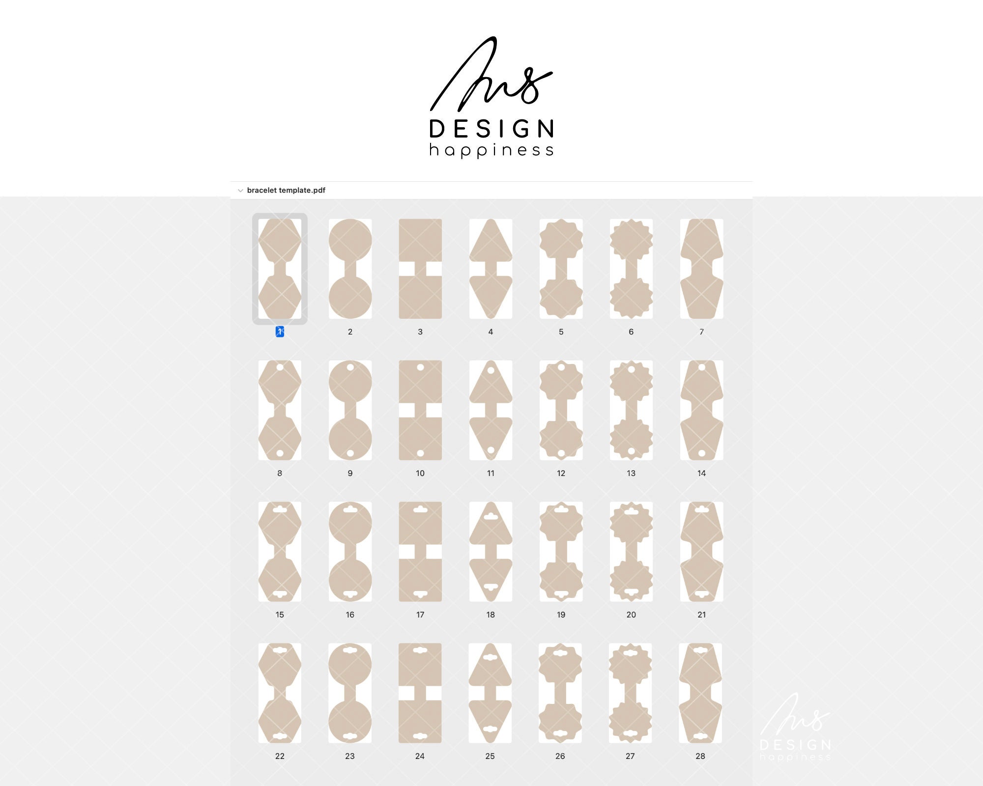 Bracelet Display Card Template SVG, Jewelry Packaging Template SVG, Jewelry  Card DXF Cut Files for Cricut, Png, Eps, Pdf for Hand Cutting. 