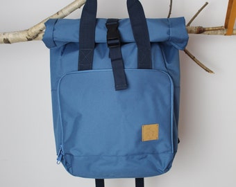 Backpack "följeslagare" - force blue - Backpacker - Bag - Gift - Diaper - Diaper Backpack - Handbag - Daypack - Rolltop - School