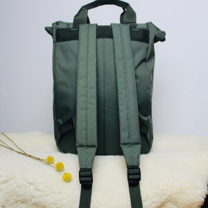 Backpack följeslagare olive green Christmas gift backpacker bag unisex wrap wrap backpack daypack roll top image 5