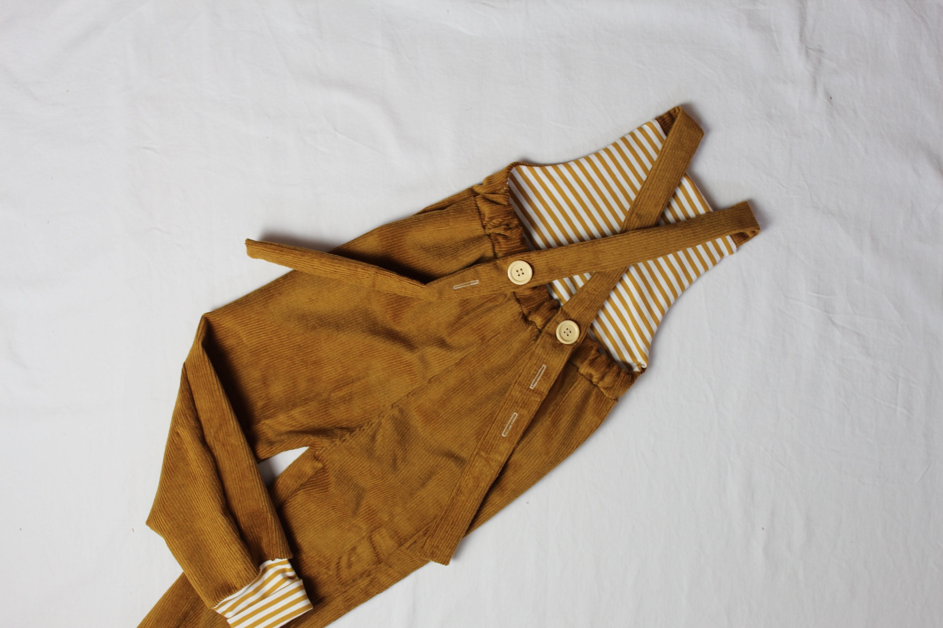 Salopette Bambini In Velluto A Coste - Bretelle Regolabili, Taglie 80-110, Stile Vintage - Foto 10