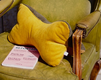 Pillow "bokmal" - Reading bone - Reading pillow - Patchwork design - Neck pillow - Accessories - Living - Cord - Interior