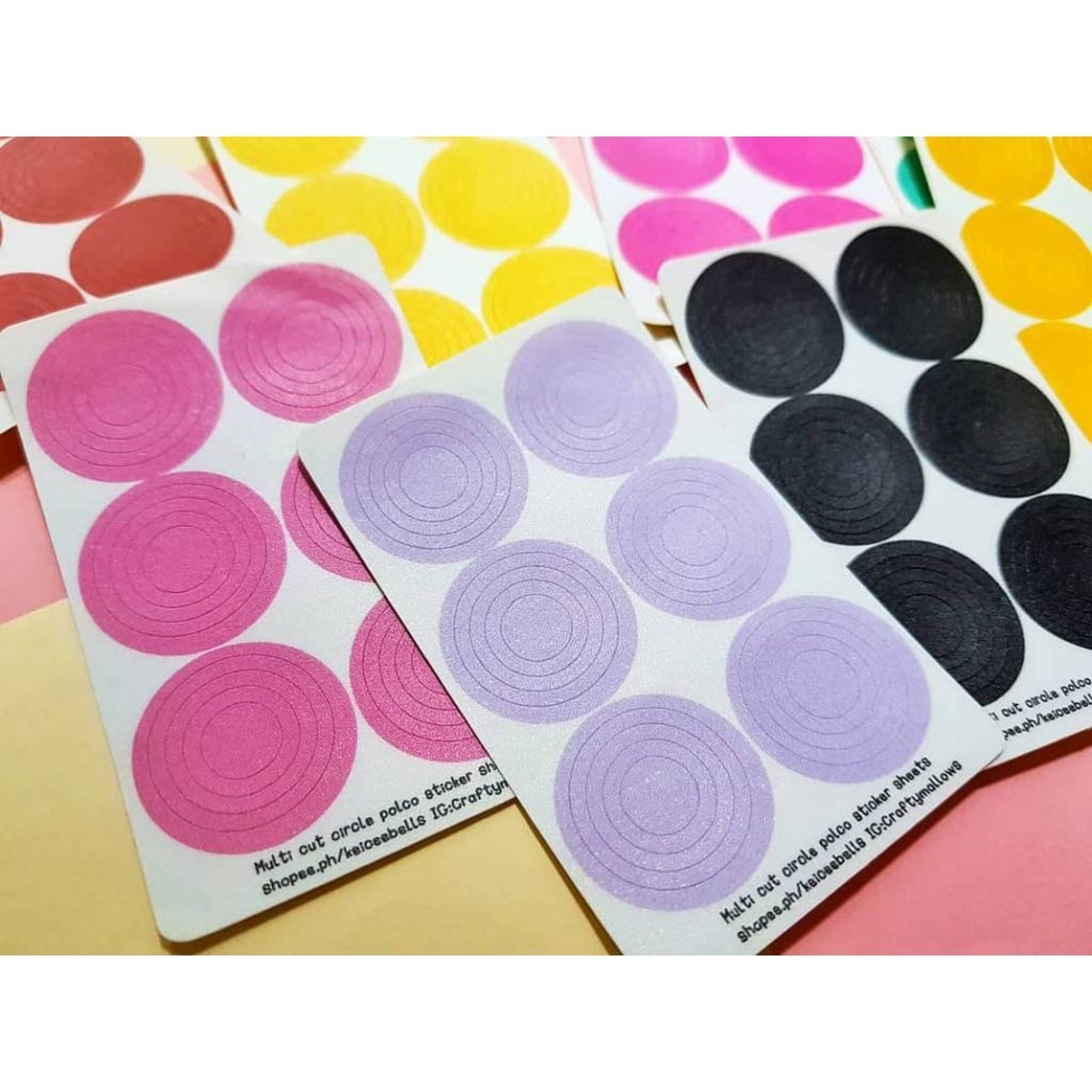 Multi Cut Circle Polco Deco stickers Etsy