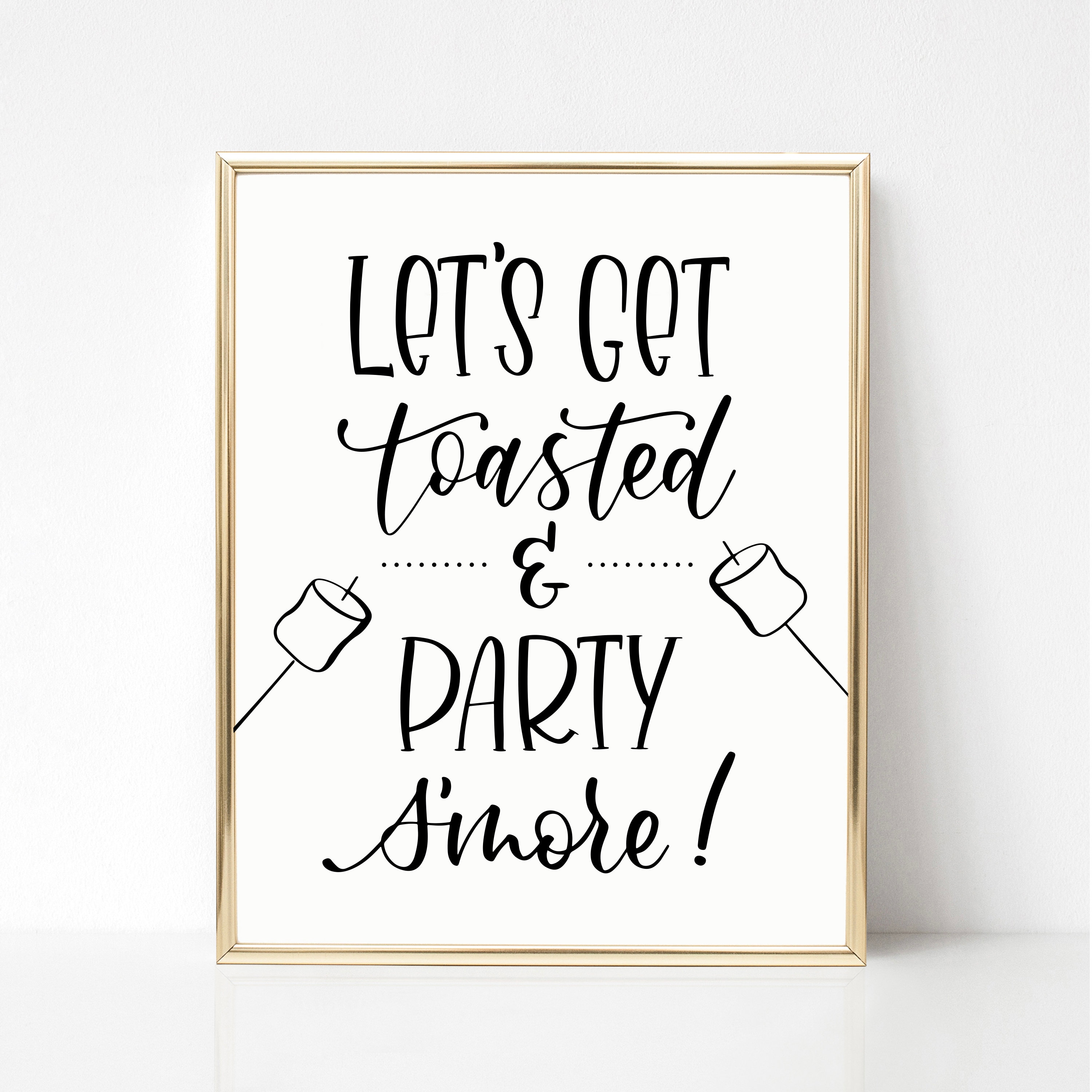 Let's Get Toasted Sign Printable Sign Digital Download Etsy