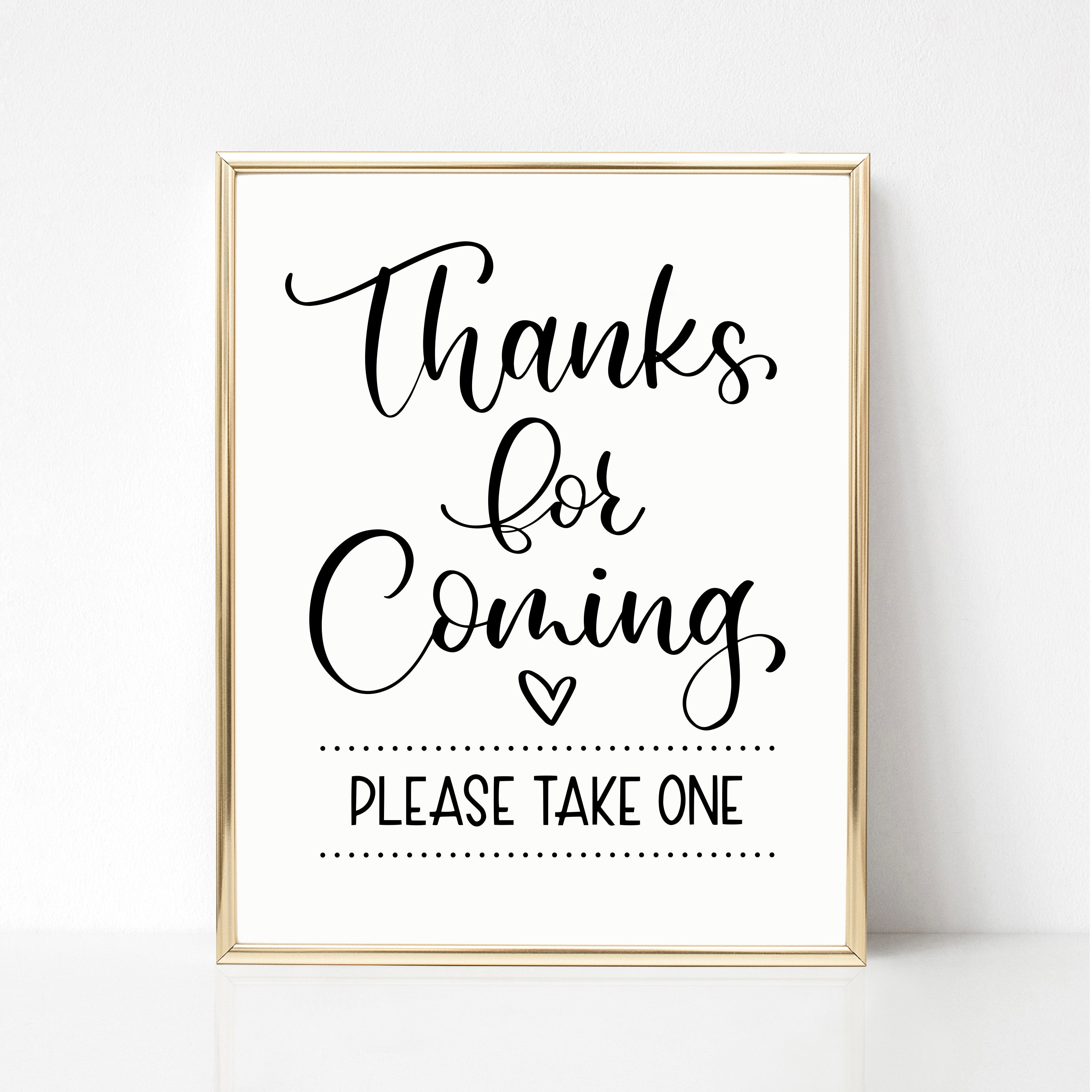 Thanks for Coming Sign Printable Sign Digital Download Etsy
