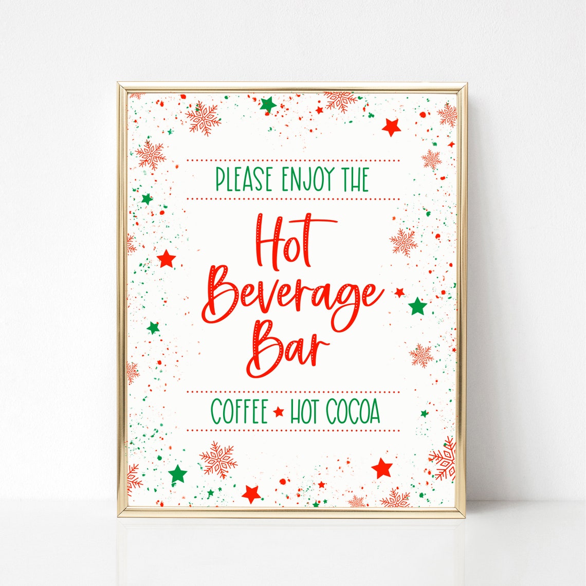 Coffee and Hot Cocoa Bar Sign, Hot Chocolate Station, Hot Beverage Bar ...