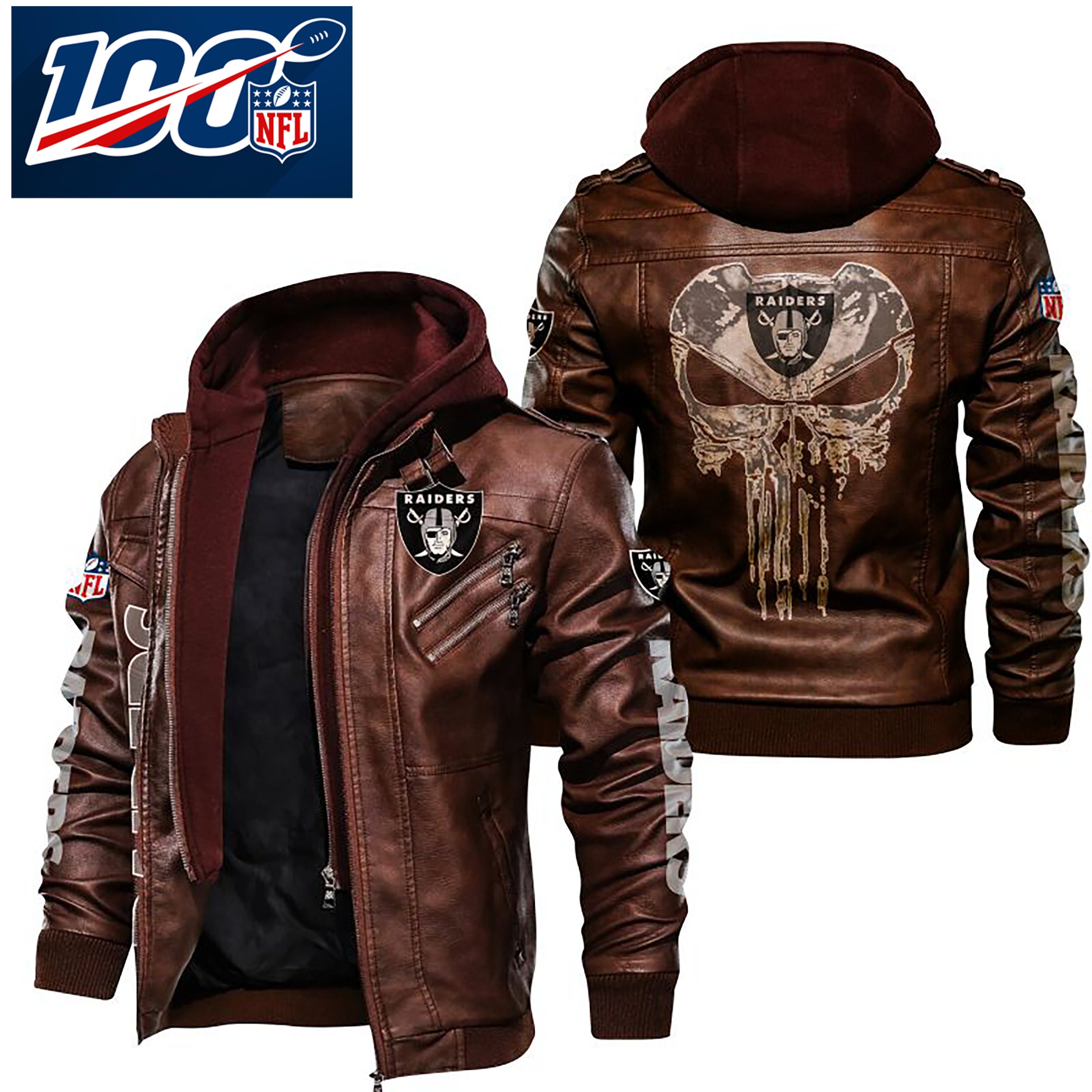 Las Vegas Raiders NFL Team Leather Jacket For Men and Women Etsy