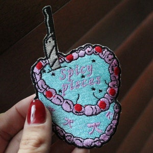 Olivia Rodrigo "spicy pisces" embroidered patch