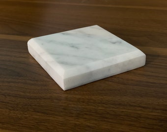 White Carrara Natural Stone Coaster