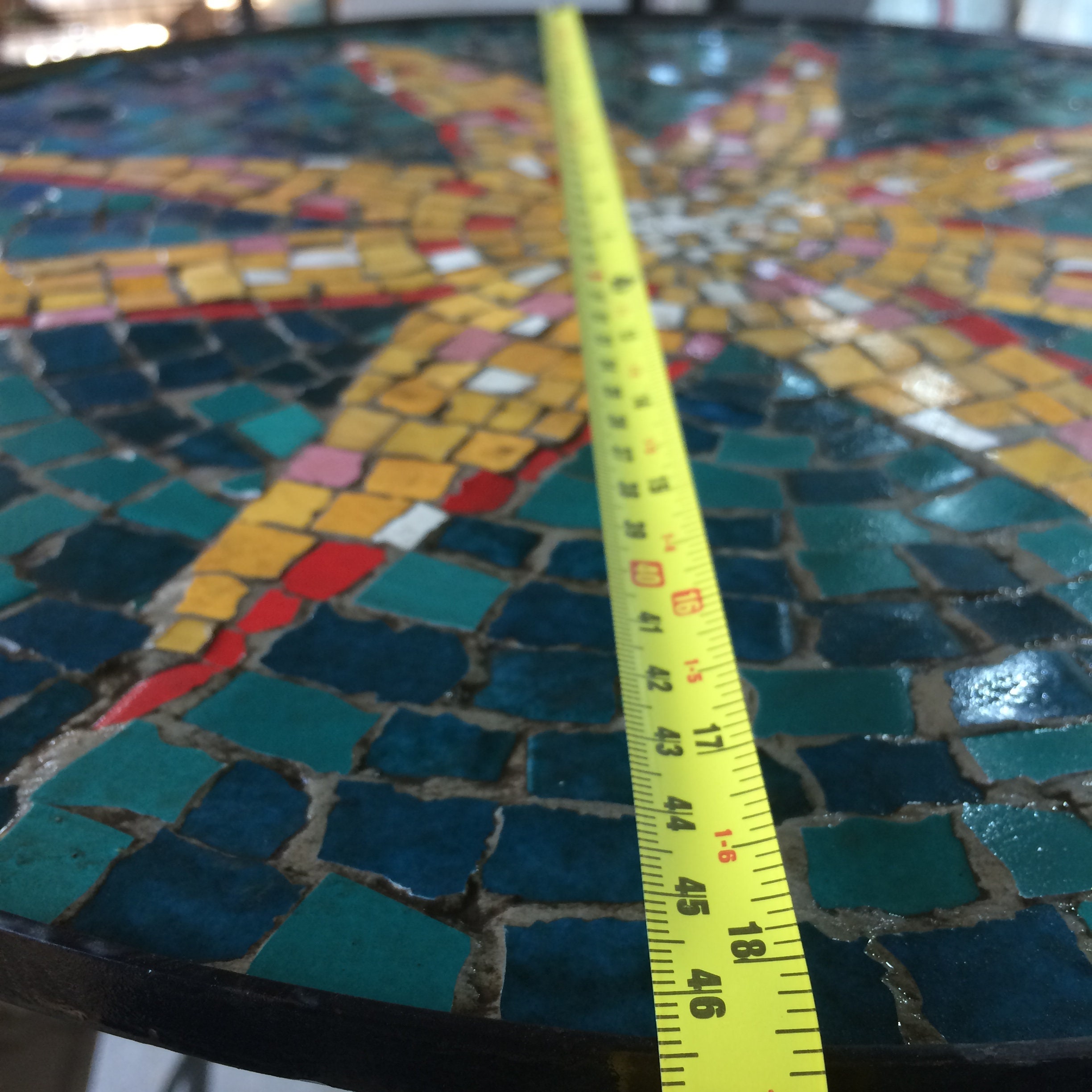 Rund handgefertigte Mosaik Gartentisch | Etsy