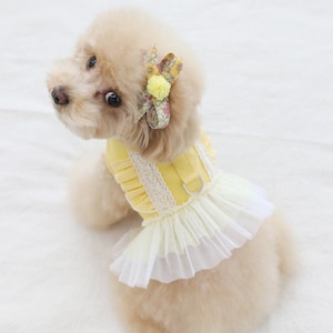 Tutu Frilled Cotton Harness, 3 Colors, Dress Harness for Pet, Step in Harness, Adjustable Dog Harness, Small Dog Harness, Harness Dress Dog
