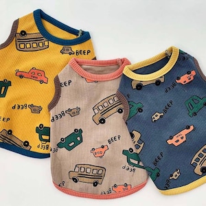 Beep Ribbed Sleeveless, XS-2XL, Pet Clothing, Dog-Tee, Dog T-shirt, Dog Top, Dog Clothing, Dog Fashion, Dog Apparel