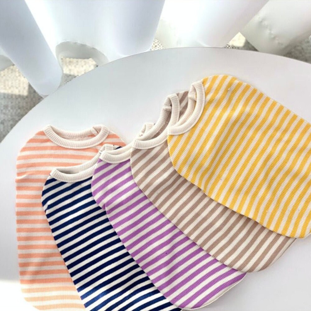 Dog Apparel, Dog Clothing,Xs-3Xl, Dog-Tee, Dog Top, Stripe Sleeveless Shirt, Dog T-Shirt, Undershirt For Dogs, Dog Fashion Livingmall
