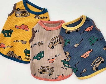 Beep Ribbed Sleeveless, XS-2XL, Pet Clothing, Dog-Tee, Dog T-shirt, Dog Top, Dog Clothing, Dog Fashion, Dog Apparel
