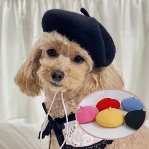 French Beret Hat, Hat for Dog, Dog Hat, Dog Beret, Dog Costume, Pet Outdoor, Pet Accessory, Dog Fashion, Dog Apparel, Pet Clothing