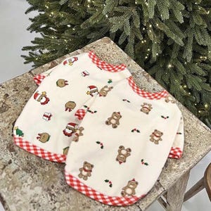 Santa Tree T-shirts, XS-2XL, Pet Sweater, Christmas Wear for Dog, Gift Idea for Furry Friends, Dog Apparel, Dog Costume image 1