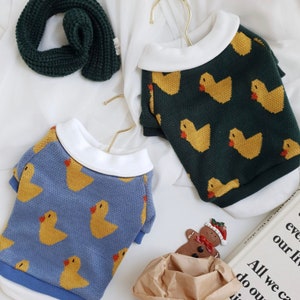 Layered Duck Knit Sweater, S-XL, Pet Clothing, Dog-Tee, Dog T-shirts, Dog Top, Dog Clothing, Dog Fashion, Dog Apparel