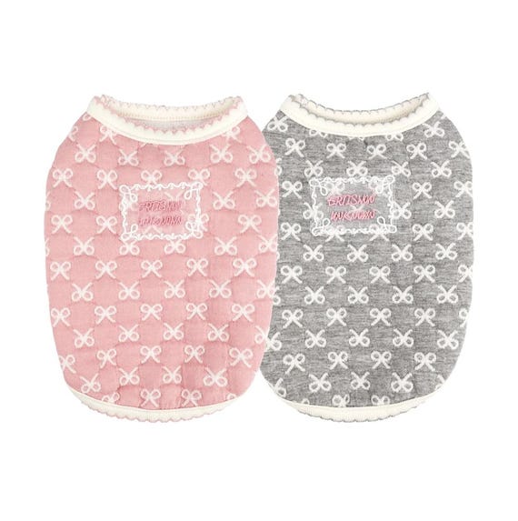 Ribbon Puff Vest, S-2XL, Small Dog Clothes, Dog Winter Vest, Dog