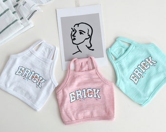 Bakstenen crop top, S-2XL, hond mouwloos, hondenshirt, hondenshirt, hondentop, hondenkleding, hondenkleding, hondenkleding, hemd voor honden