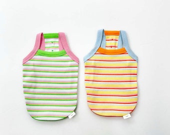 Geribbelde top, XS-2XL, hond mouwloos, kleine hondenkleding, hondenT-shirt, hondentop, hondenkleding, hondenkleding, hondenkleding