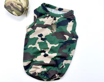 Military Mesh Top, S-XL, Dog-Tee, Dog T-shirt, Dog Top, Dog Clothing, Gift for Dogs, Undershirt for Dogs