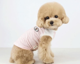 Maglietta con orsetto a righe, taglie S-2XL, maglietta per cani di piccola taglia, abbigliamento per cani di piccola taglia, moda per cani, accessori per cani, regalo per cani, NKPUP
