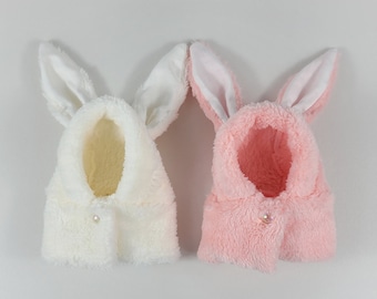 Rabbit Hoodie Warmer, Small Dog Hat, Pet Fleece Hat, Pet Outdoor Accessories, Pet Accessory, Dog Apparel, Pet Clothing