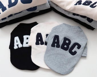 ABC Sweatshirt, S-2XL, Small Dog Clothes, Cotton Shirt, Dog-Tee, Dog T-shirt, Dog Top, NKPUP
