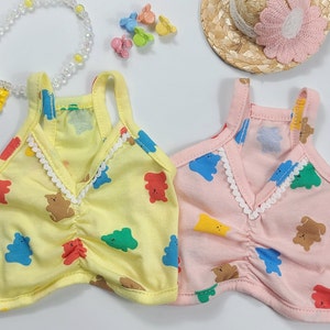 Jelly Bear Crop Top, S-2XL, Dog-Tee, Dog T-shirt, Dog Top, Dog Clothing, Dog Fashion, Dog Apparel, Undershirt for Dogs