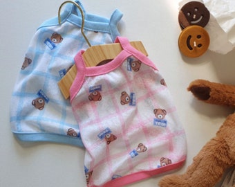 Mjuk teddytopp, S-XL, Ärmlös hund, Hundtröja, Hund-T-shirt, Hundtopp, Hundkläder, Hundmode, Hundkläder, Undertröja för hundar