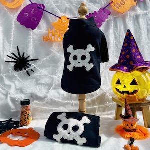 Cotton Skull Halloween Shirt , S-XL, Halloween Pet Costume, Chucky Dog Costume, Party Dog Costume, Cat Costumes, Dog Clothes, Halloween Idea