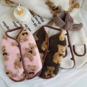 Reversible Bear Fleece, S-2XL, Fleece Vest, Pet Clothing, Dog-Sweater, Dog&#39;s Fleece, Dog Jacket, Dog Fashion, Dog Apparel, Pet Clothing