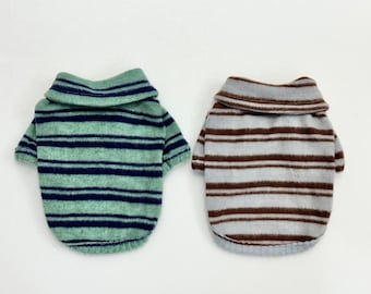 Camicia a righe con colletto, XS-2XL, abbigliamento per cani di piccola taglia, maglia ultraleggera per cani, maglia per cani, NKPUP
