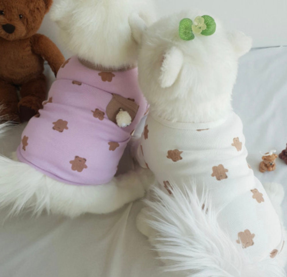 Teddybär TShirt Haustier Kleidung HundtShirt Hund Etsy