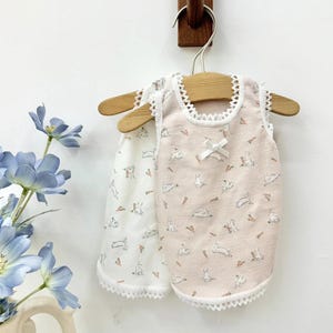 Bunny Dreams Sleeveless Tee, XS-2XL, Small Dog Clothes, Cotton Shirt, Dog-Tee, Dog T-shirt, Dog Top, NKPUP