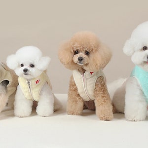 Color Block Bear Fleece, S-2XL, Fleece Vest for Dog, Pet Clothing, Dog Fleece Vest, Dog Jacket, Do, Dog Winter Outfit, Pet Clothing image 1