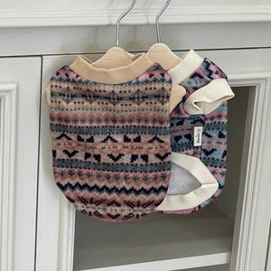 Patterned Knit Sweater, S-2XL, Small Dog Knit, Dog Vest, Dog Winter Outfit, Small Dog Top, NKPUP