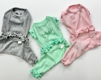 Charming Ribbed Overall, XS-2XL, Pajama Pet, Dog Jumpsuit, Pet Clothing, Dog Coat, Dog Winter Top, Dog Fashion, Dog Apparel, Pet Clothing