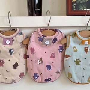 Cotton Bear Sleeveless, XS-2XL, Pet Clothing, Dog-Tee, Dog T-shirt, Dog Top, Dog Clothing, Dog Fashion, Dog Apparel