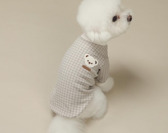 Charming Checker Tee, S-2XL, Small Dog Clothes, Dog Top, Dog T-shirts, Pet Clothes, NKPUP