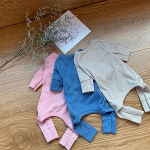 Weicher, dehnbarer Hundeoverall, langärmlig, Unisex-Haustierbekleidung