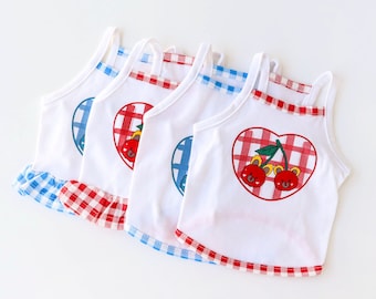 Cherry Berry Shirt&Dress, S-XL, Dog Skirt, Dog Top, Dog Clothing, Dog Fashion, Dog Apparel
