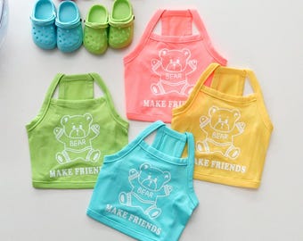 Luminous Bear Tank Top, S-XL, Koszulka dla małego psa, Ubranka dla małych psów, Letnia koszulka dla psa, Ubranka dla psów, Prezent dla psa, NKPUP