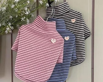 Maglietta a righe comoda, taglie S-2XL, abbigliamento per cani di piccola taglia, top ultraleggero per cani, top per cani, maglia per cani, NKPUP