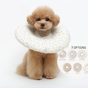 GOTS Organic Cotton Cushion Collar Pet, Water Proof Cone Collar, 7 Designs, 4 Sizes, GOTS Certified Organic Cotton, Washable Collar Cone Pet