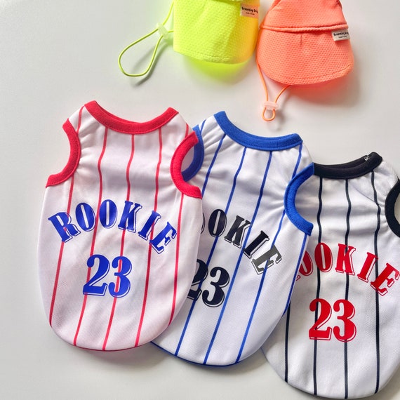 S 5XL Rookie Jersey Dog tee Dog T shirt Dog Top Dog Clothing Dog Fashion Dog Apparel Baseball Jersey for Dogs Etsy Canada