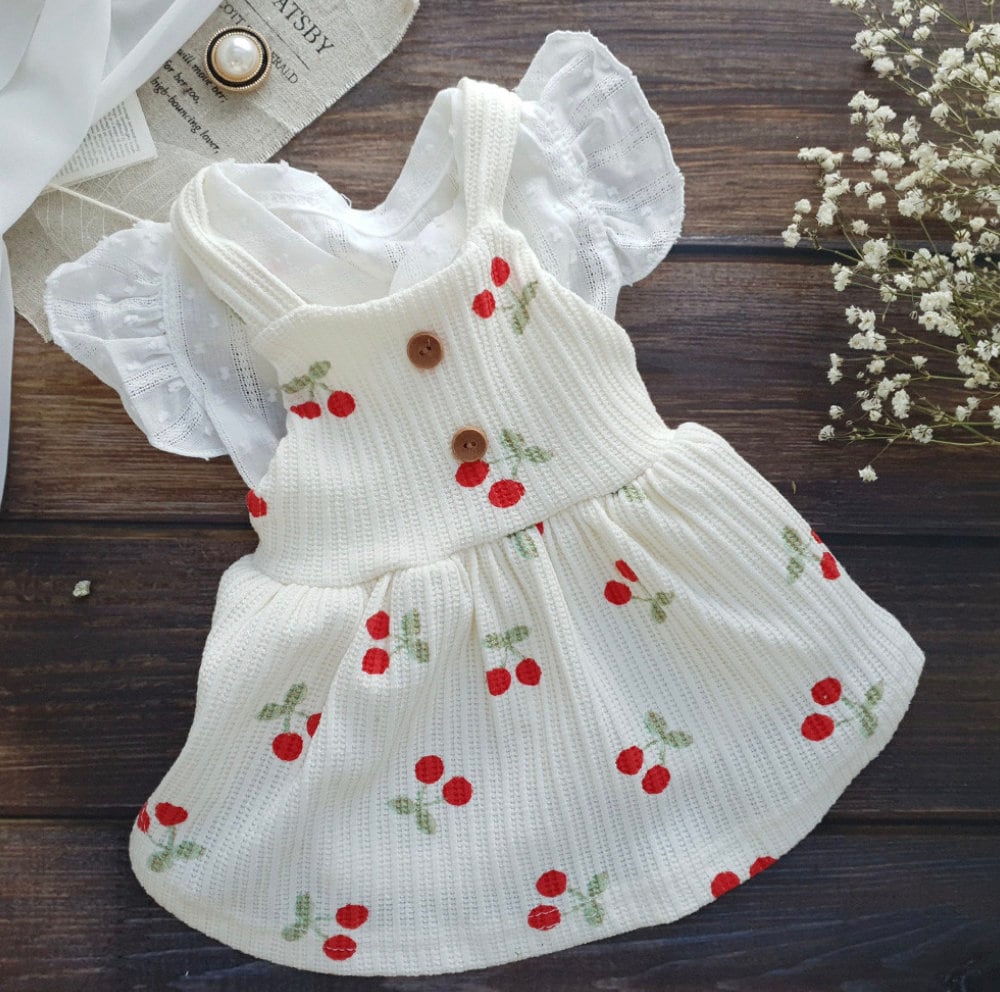 Cherry Dress, XS-2XL, Dog Clothes, Pet Clothing, Dog-one
