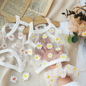 Daisy Chiffon Crop Top, XS-2XL, Dog-Shirts Dog Top, Dog Clothing, Dog Fashion, Dog Apparel