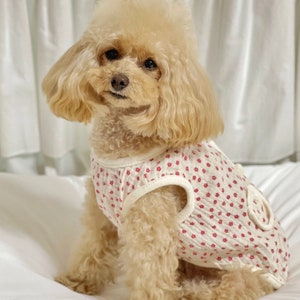Cotton Floral Vest, S-XL, Pet Clothing, Dog-Vest, Dog Jacket, Dog Fashion, Dog Apparel, Pet Clothing