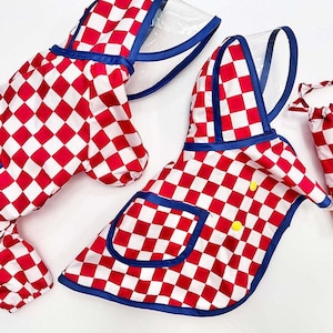 Red Gingham Raincoat for Dog, S-2XL, Waterproof, Poncho for Dog, Outdoor Raincoat for Dog,  Pet Clothing, Dog Jacket, Dog Apparel