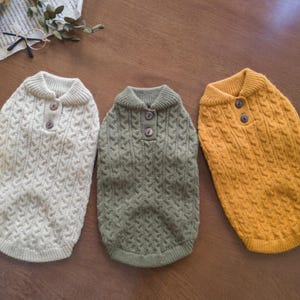 S-3XL, Classic Cable Knit Sweater, Small Dog Knit, Dog Sweater, Dog Winter Outfit, Small Dog Top, NKPUP